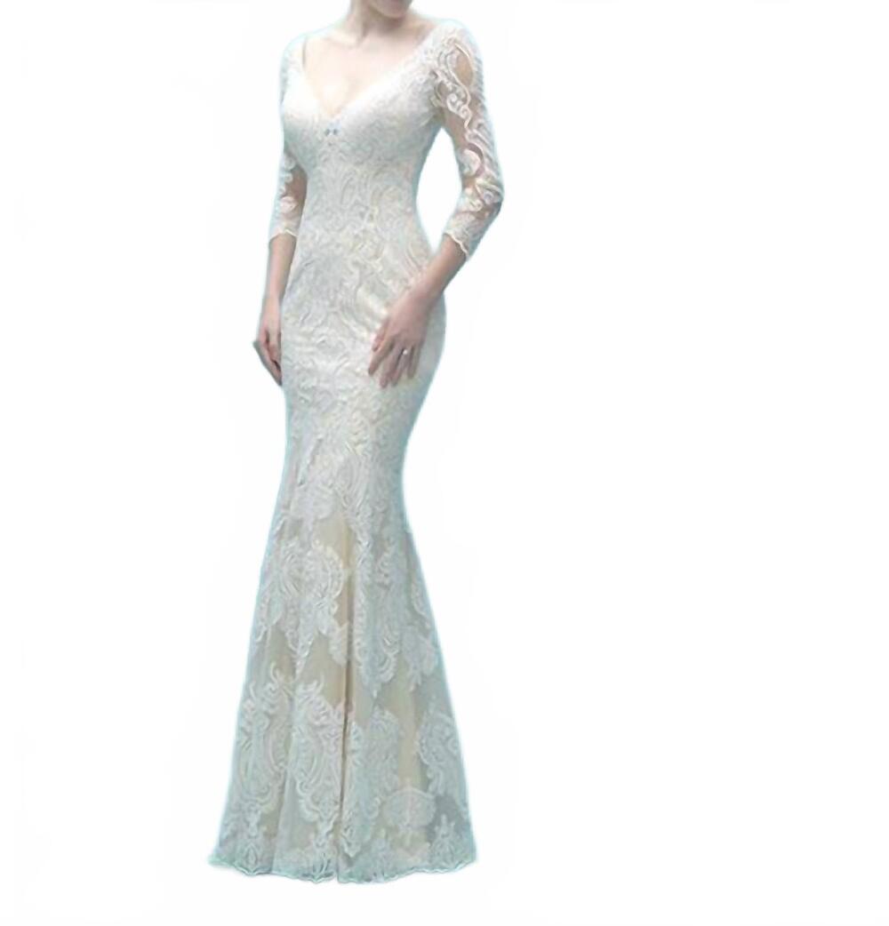 NEW ALLURE BRIDALS mermaid fit wedding gown in ivory